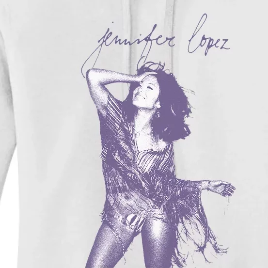 Jennifer Lopez Purple Portrait Women's Pullover Hoodie