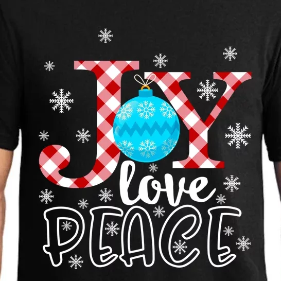 Joy Love Peace Christmas Snowflakes Ball Cool Gift Pajama Set