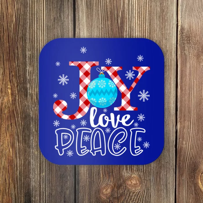 Joy Love Peace Christmas Snowflakes Ball Cool Gift Coaster