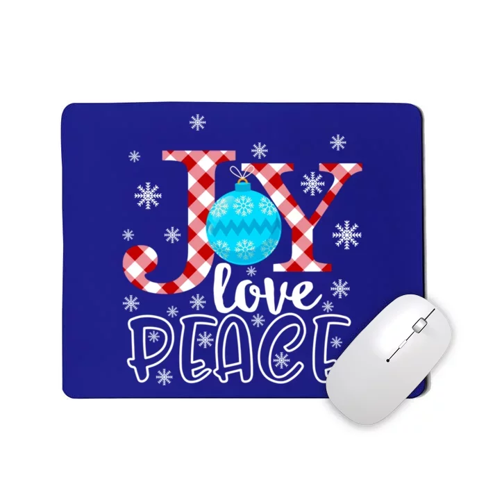 Joy Love Peace Christmas Snowflakes Ball Cool Gift Mousepad