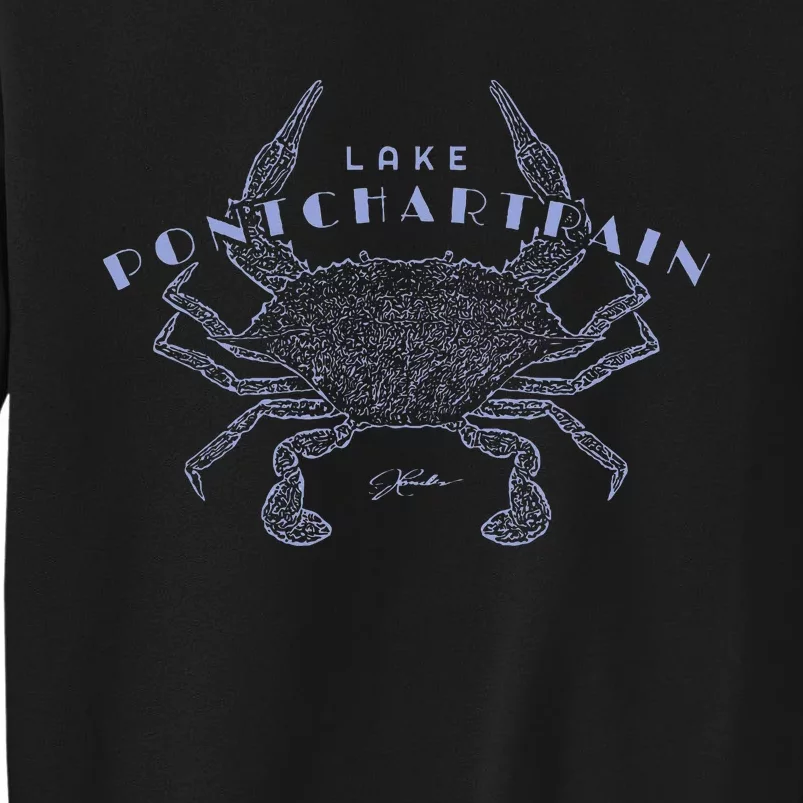 Jcombs Lake Pontchartrain Louisiana Blue Crab Tall Sweatshirt