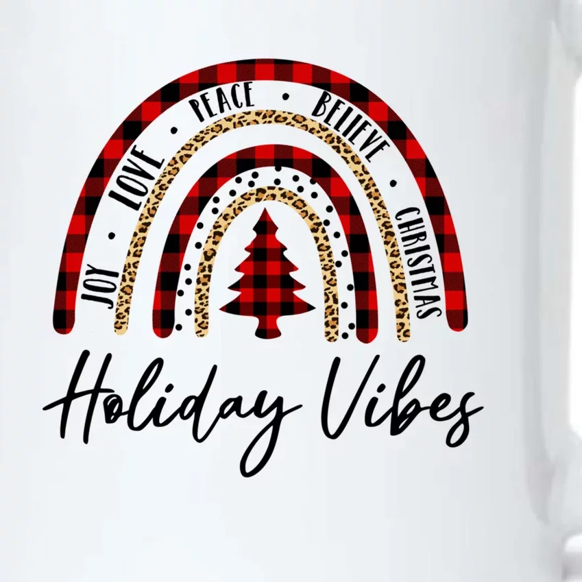 Joy Love Peace Believe Christmas Cool Gift Holiday Pjs Xmas Tree Funny Gift Black Color Changing Mug