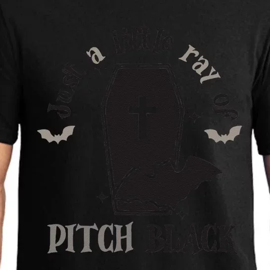 Just Little Ray Of Pitch Black Grave Witchy Halloween Pajama Set