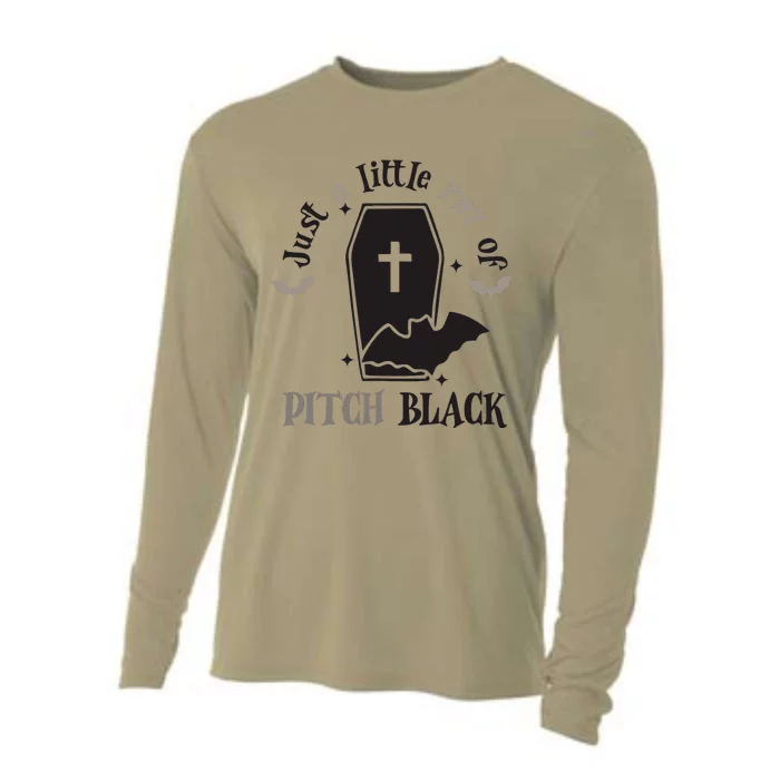 Just Little Ray Of Pitch Black Grave Witchy Halloween Cooling Performance Long Sleeve Crew