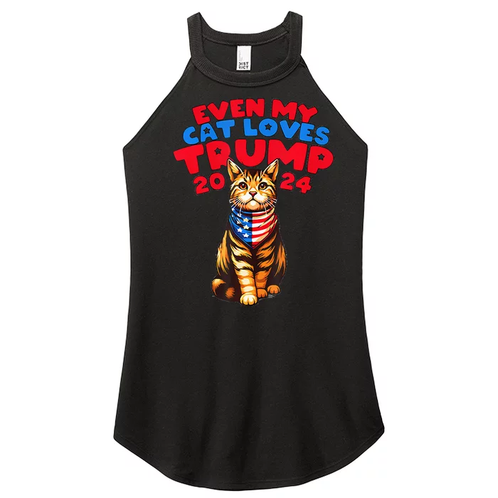 Even My Cat Loves Trump 2024 Women’s Perfect Tri Rocker Tank