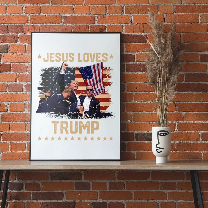 Jesus Loves Trump 2024 Fist Rally Trump Rally 2024 Poster