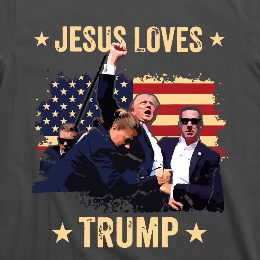 Jesus Loves Trump 2024 Donald Trump Rally 2024 Fist T-Shirt