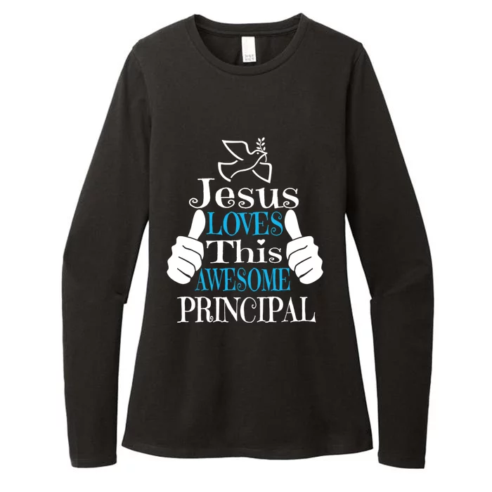 Jesus Loves This Awesome Principal Cute Religious Christian Funny Gift Womens CVC Long Sleeve Shirt