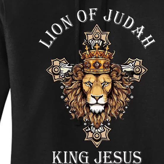 Jesus Lion The Lion Of Judah Revelations 5 Women's Pullover Hoodie