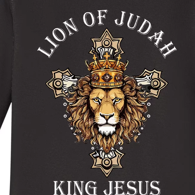 Jesus Lion The Lion Of Judah Revelations 5 Baby Long Sleeve Bodysuit