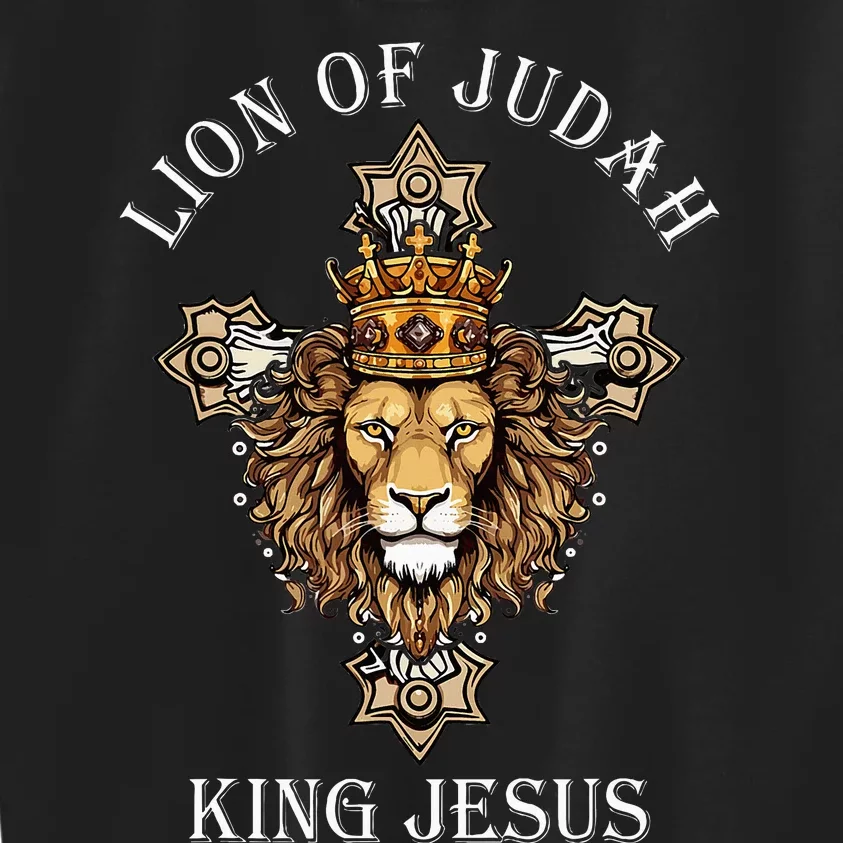 Jesus Lion The Lion Of Judah Revelations 5 Kids Sweatshirt