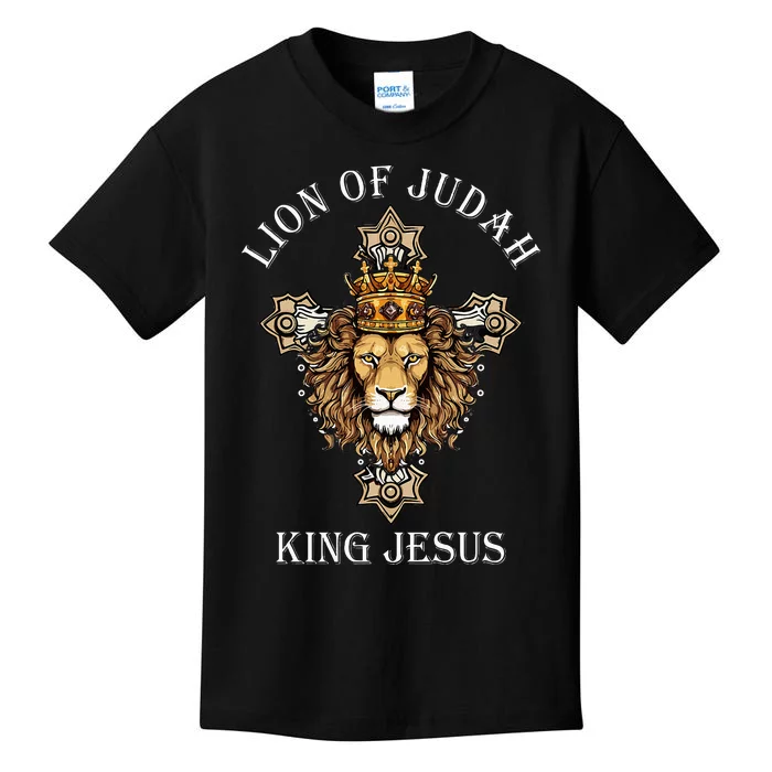 Jesus Lion The Lion Of Judah Revelations 5 Kids T-Shirt