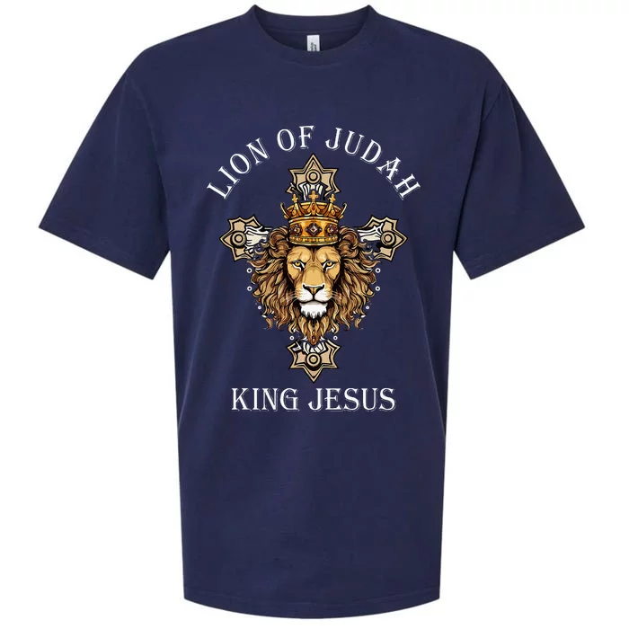 Jesus Lion The Lion Of Judah Revelations 5 Sueded Cloud Jersey T-Shirt