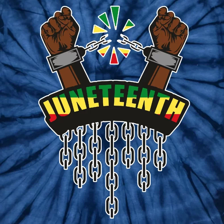 Juneteenth Locked Up Hands Freedom Tie-Dye T-Shirt