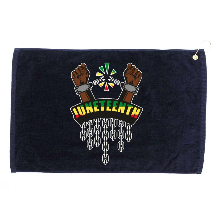 Juneteenth Locked Up Hands Freedom Grommeted Golf Towel