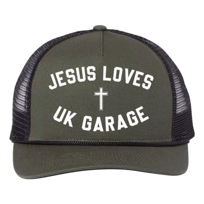 Jesus Loves Uk Garage Crucifix Retro Rope Trucker Hat Cap