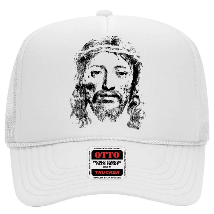 Jesus Lover Vintage Christianity High Crown Mesh Trucker Hat