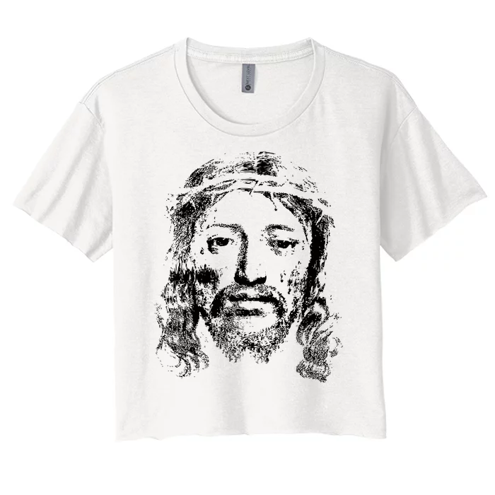 Jesus Lover Vintage Christianity Women's Crop Top Tee