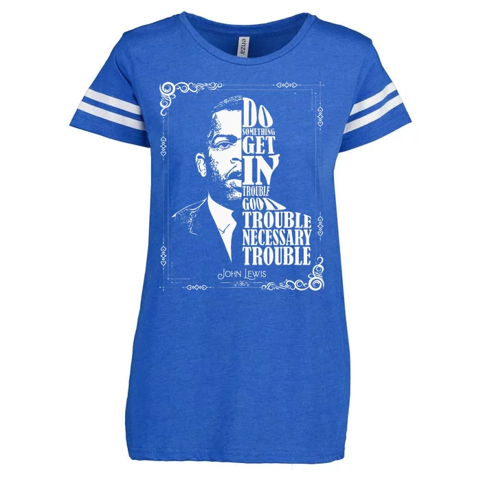 John Lewis Vintage Tee Get in Good Necessary Trouble Enza Ladies Jersey Football T-Shirt