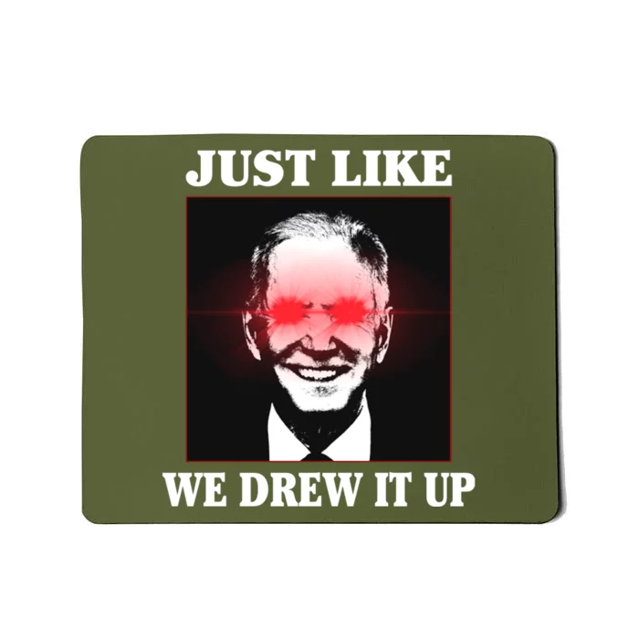 Just Like We Drew It Up Funny Sarcastic Joe Biden Mousepad