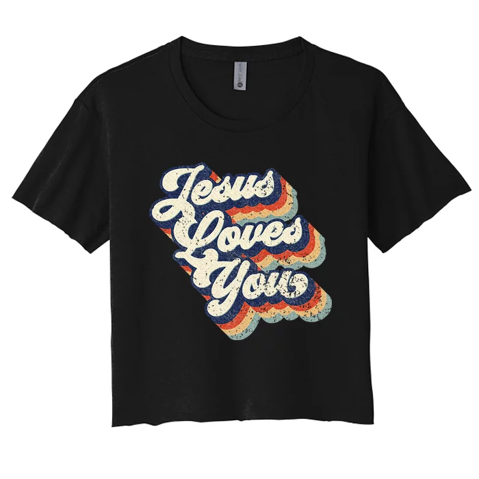 Jesus Loves You Women's Crop Top Tee