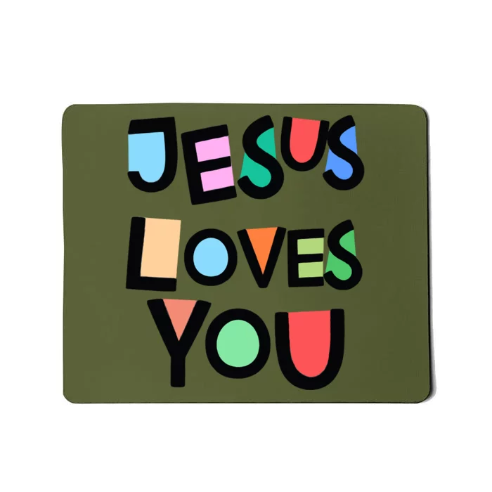 Jesus Loves You Strong Belief Faith Wo Girl Church Mousepad