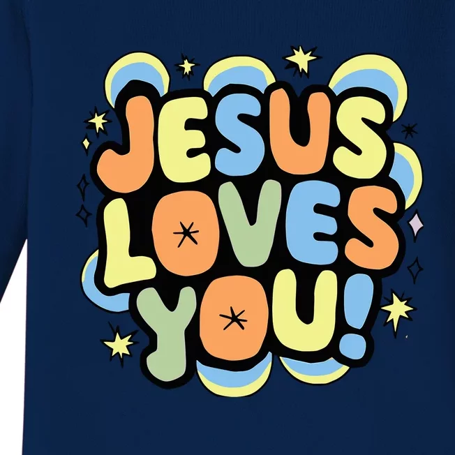 Jesus Loves You Lord Christian Faith Bible Christianity Baby Long Sleeve Bodysuit