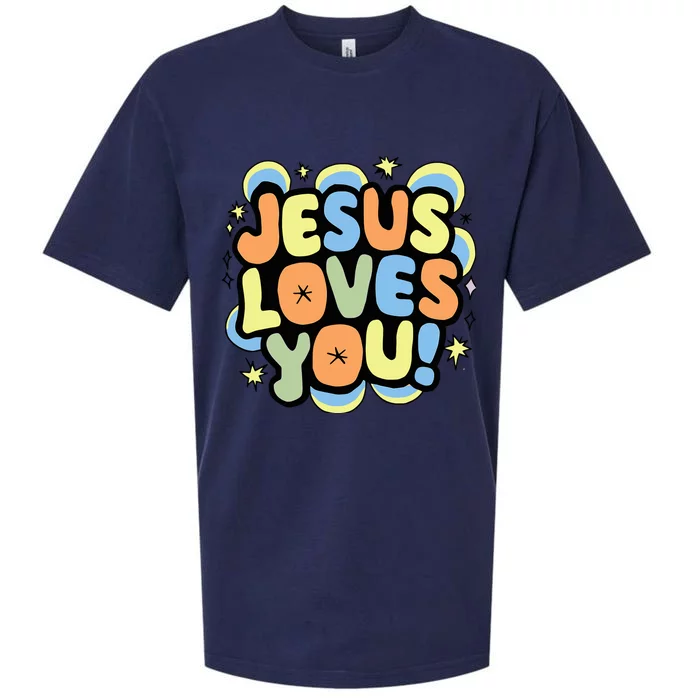 Jesus Loves You Lord Christian Faith Bible Christianity Sueded Cloud Jersey T-Shirt