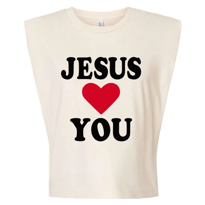 Jesus Loves You Garment-Dyed Women's Muscle Tee