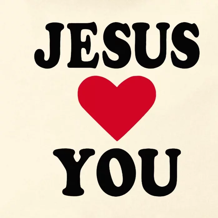 Jesus Loves You Zip Tote Bag