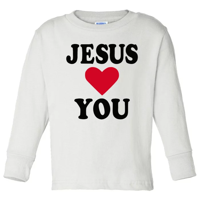 Jesus Loves You Toddler Long Sleeve Shirt