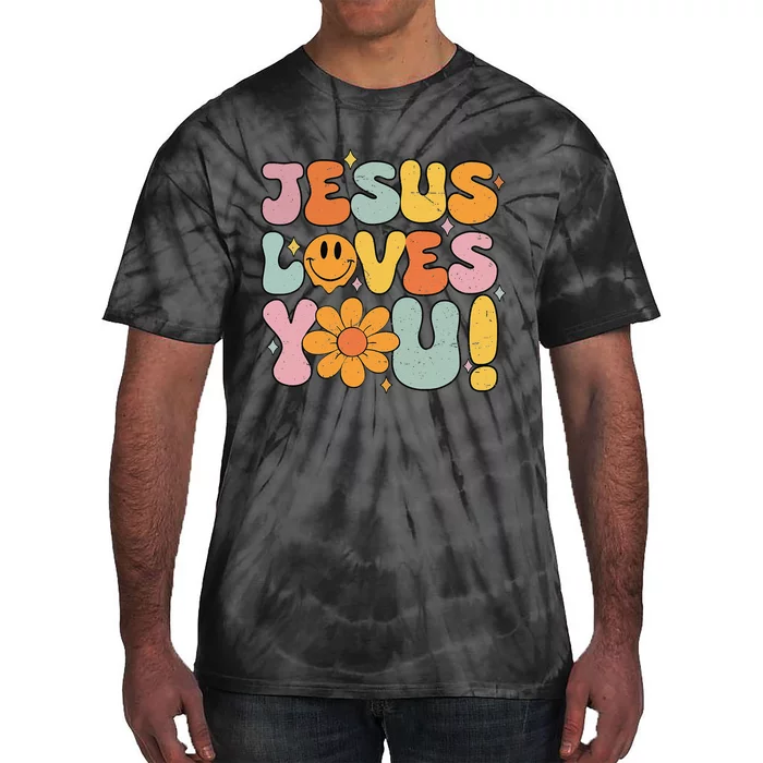 Jesus Loves You Christian Cute Religious Faith Women Tie-Dye T-Shirt