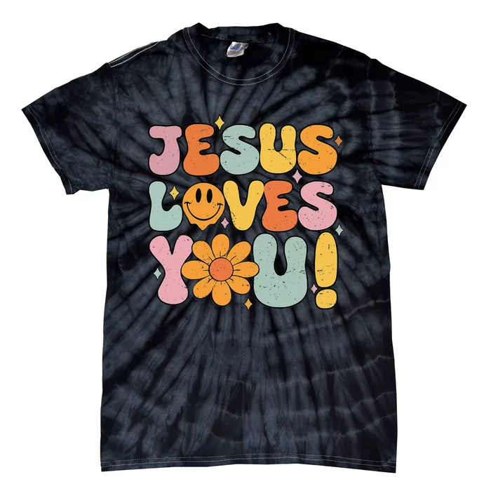 Jesus Loves You Christian Cute Religious Faith Women Tie-Dye T-Shirt