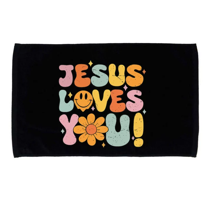 Jesus Loves You Christian Cute Religious Faith Women Microfiber Hand Towel