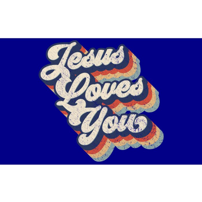 Jesus Loves You Retro Vintage Style Graphic Design Gift Bumper Sticker