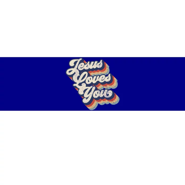 Jesus Loves You Retro Vintage Style Graphic Design Gift Bumper Sticker