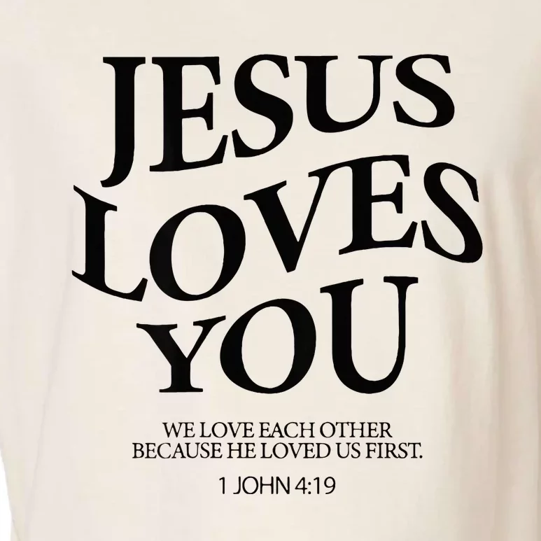 Jesus Loves You We Love Each Other Garment-Dyed Women's Muscle Tee