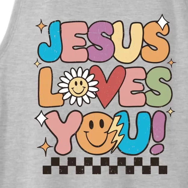 Jesus Loves You Come To Christ Our Lord Christian Catholic Ladies Tri-Blend Wicking Tank