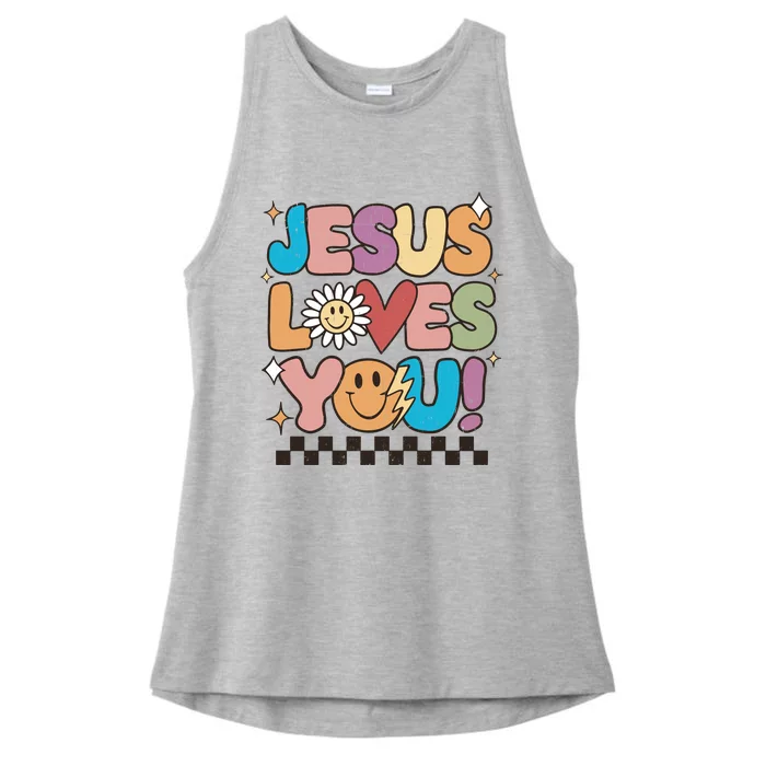 Jesus Loves You Come To Christ Our Lord Christian Catholic Ladies Tri-Blend Wicking Tank