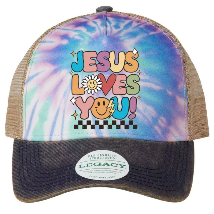 Jesus Loves You Come To Christ Our Lord Christian Catholic Legacy Tie Dye Trucker Hat