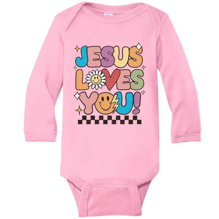 Jesus Loves You Come To Christ Our Lord Christian Catholic Baby Long Sleeve Bodysuit