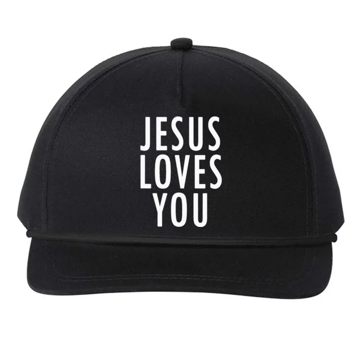 Jesus Loves You Uplifting Happy Gospel Joyful Christian Gift Snapback Five-Panel Rope Hat