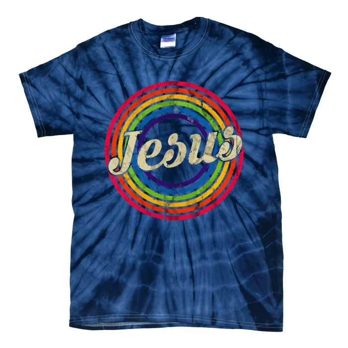 Jesus Loves You Retro Vintage Style Graphic Design Tie-Dye T-Shirt