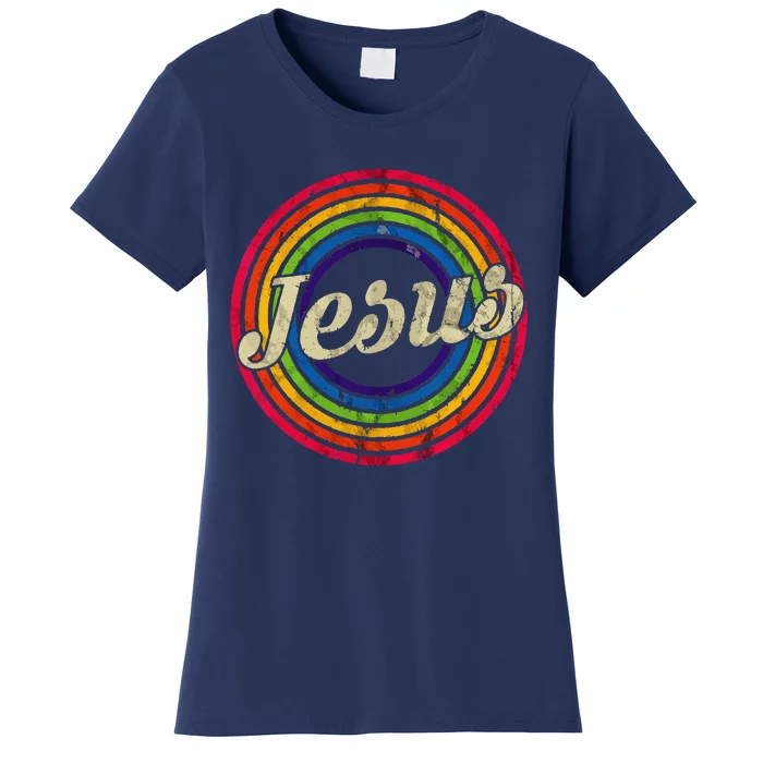 Jesus Loves You Retro Vintage Style Graphic Design Women's T-Shirt