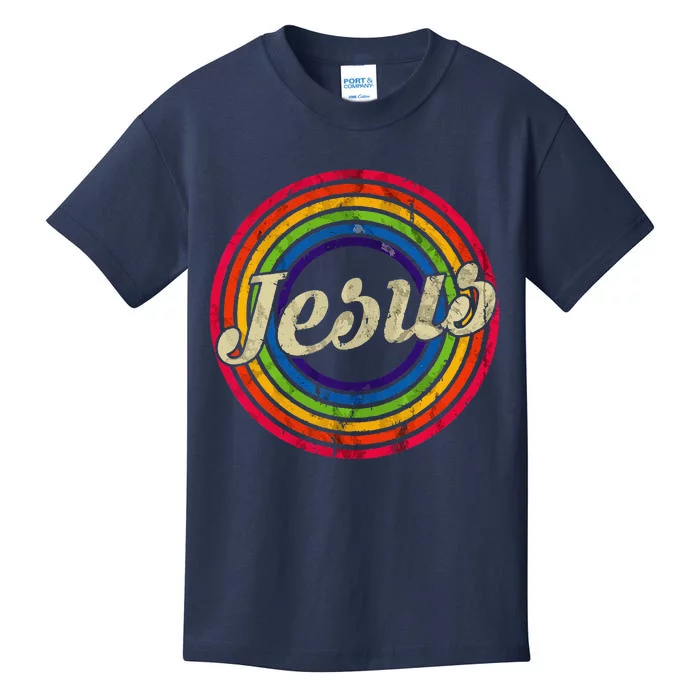 Jesus Loves You Retro Vintage Style Graphic Design Kids T-Shirt