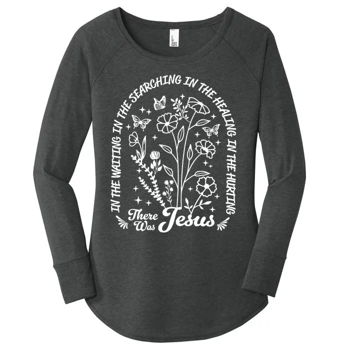 Jesus Loves You Christian Aesthetic Bible Verse Women's Perfect Tri Tunic Long Sleeve Shirt