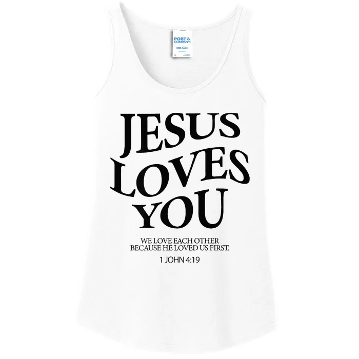 Jesus Loves You We Love Each Other Ladies Essential Tank