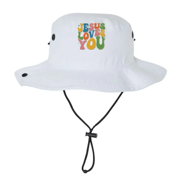 Jesus Loves You Retro Groovy Legacy Cool Fit Booney Bucket Hat