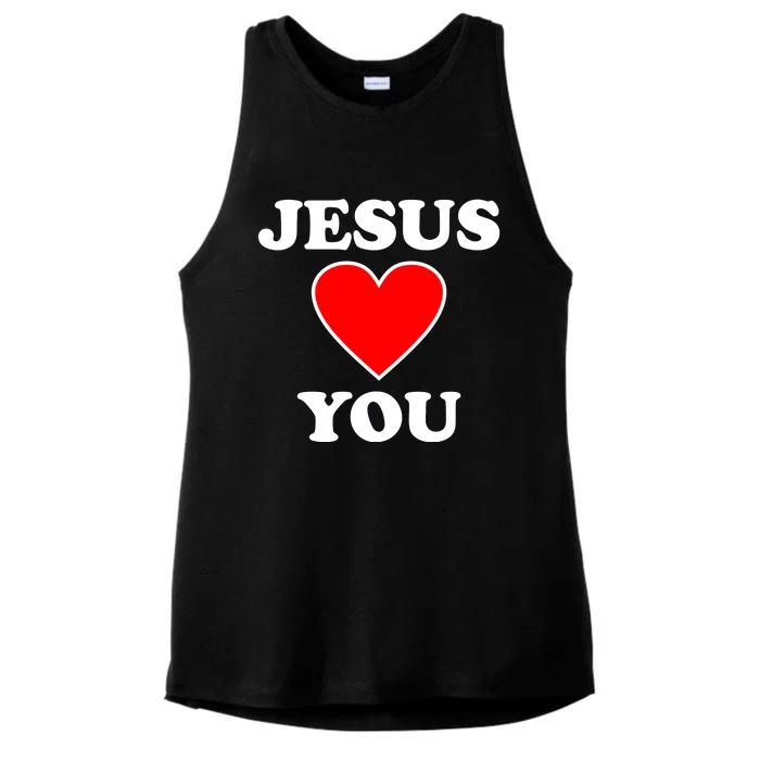 Jesus Loves You Come As You Are Ladies Tri-Blend Wicking Tank