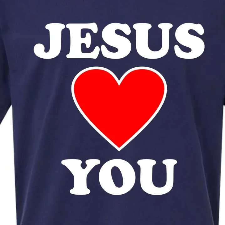 Jesus Loves You Come As You Are Sueded Cloud Jersey T-Shirt